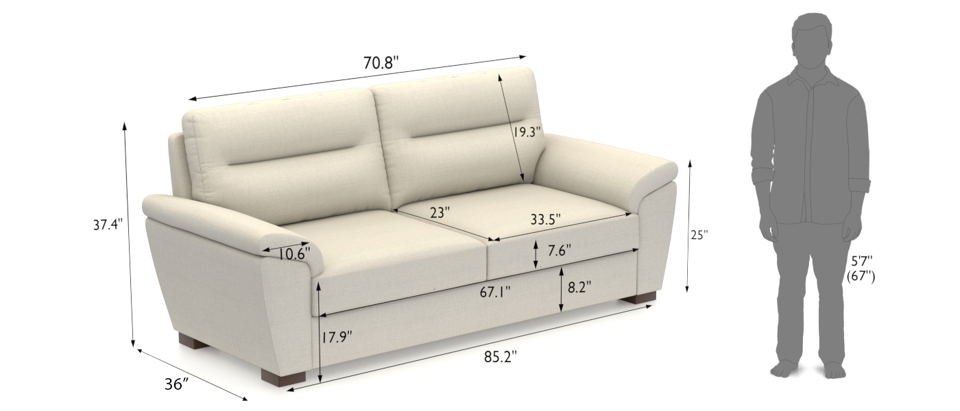 Radolf Fabric Sofa 6Seater